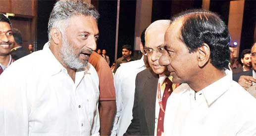 Prakash Raj meets Telangana Chief Minister KCR in the State Assembly