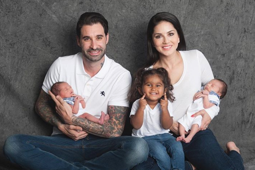 Sunny Leone blessed with two baby boys