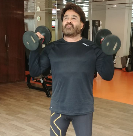 Mohanlal passes fitness challenge to Jr NTR