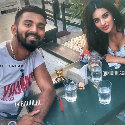 Nidhhi Agerwal caught with cricketer KL Rahul