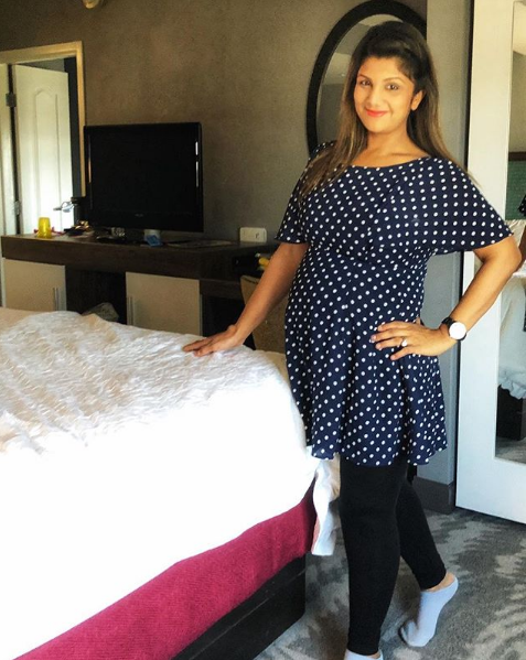 Rambha is pregnant with her third baby! She flaunts her baby bump
