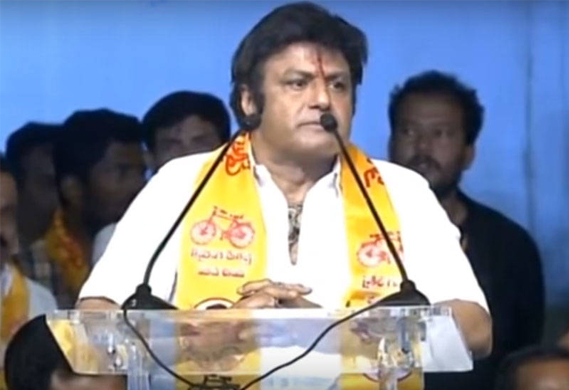 Balakrishna political speeches in his father voice
