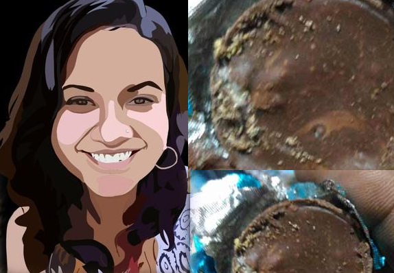 Happy wormy Diwali from Karachi Bakery : Worms found in Chocolates