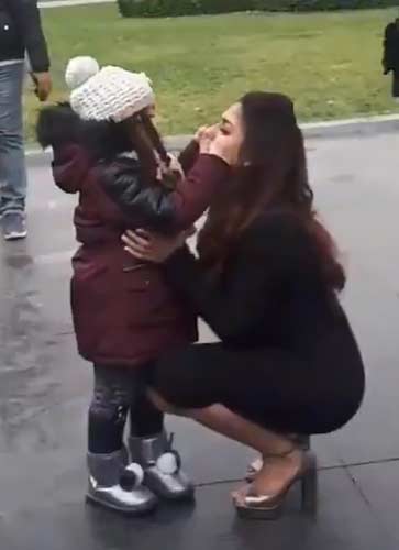 Kid pulls Nayantara Cheeks in Public