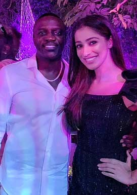 Raai Laxmi with American singer Akon: What a Night!