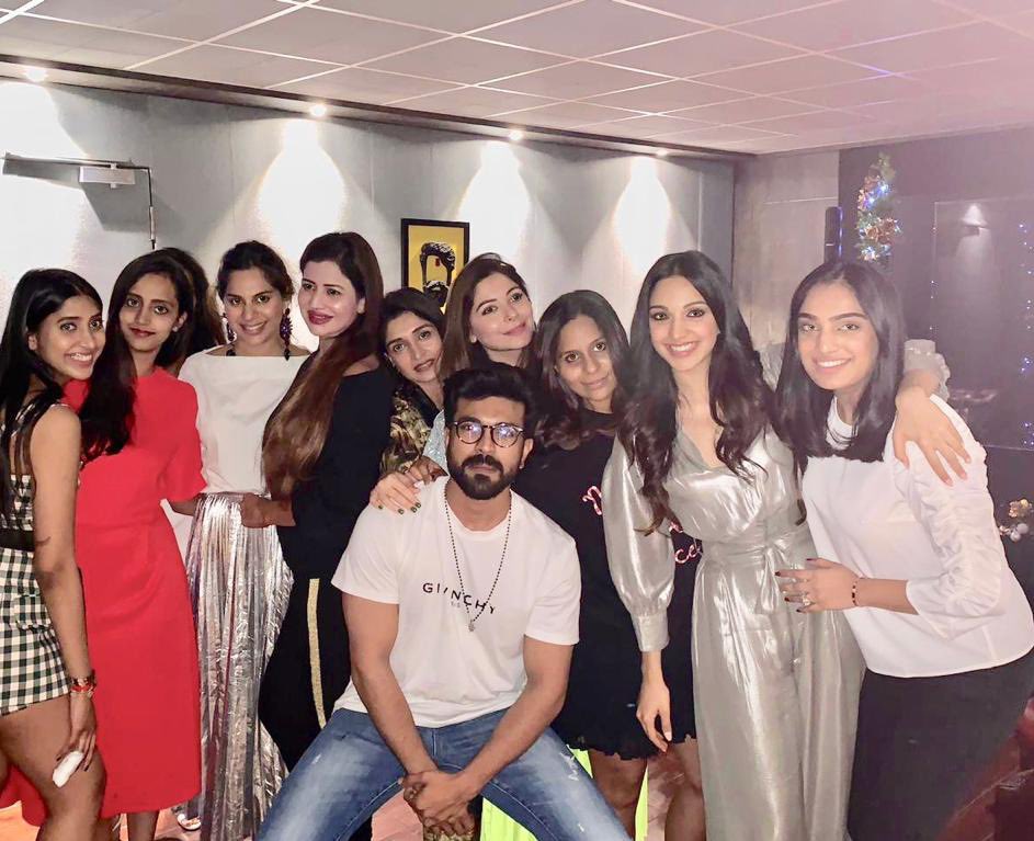 Ram Charan with Lovely Ladies without the red eye