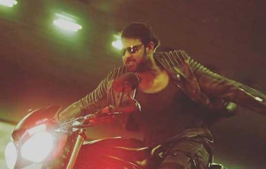 Fierce and Powerful Prabhas zooming into tunnel on Bike
