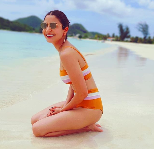 Anushka Sharma sizzles in orange bikini