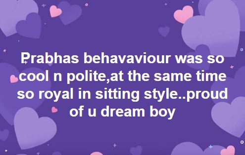 Prabhas is Sri Reddy Dream Boy