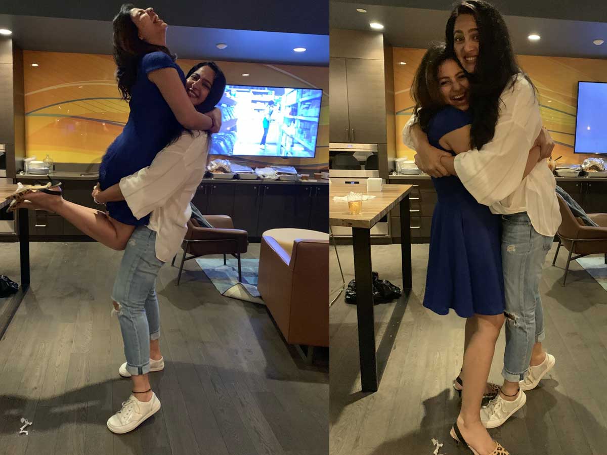 Anushka Shetty hugging and lifting BFF Anjali