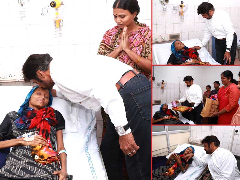 Balakrishna compassion for cancer patients, smile on Swapna face