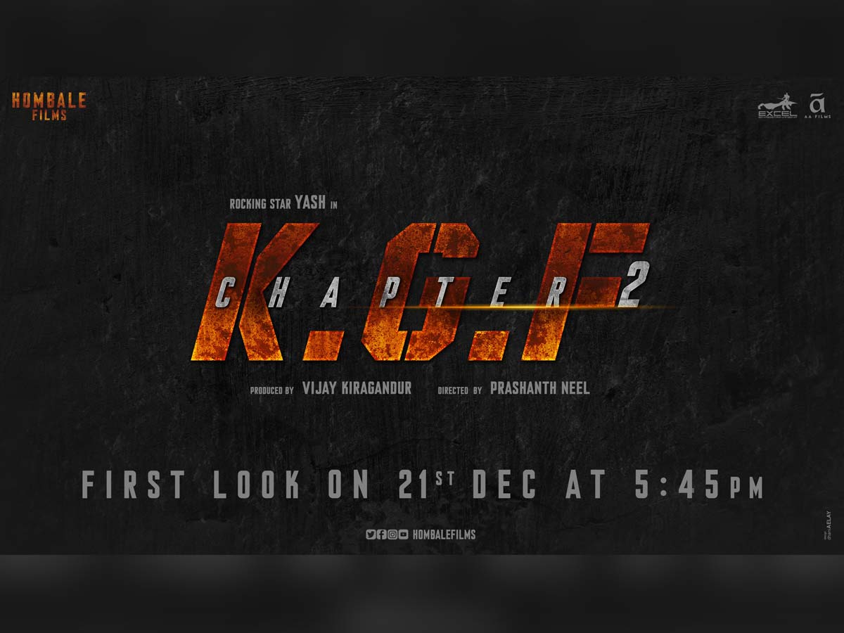 KGF: Chapter 2 first look poster gets Release date
