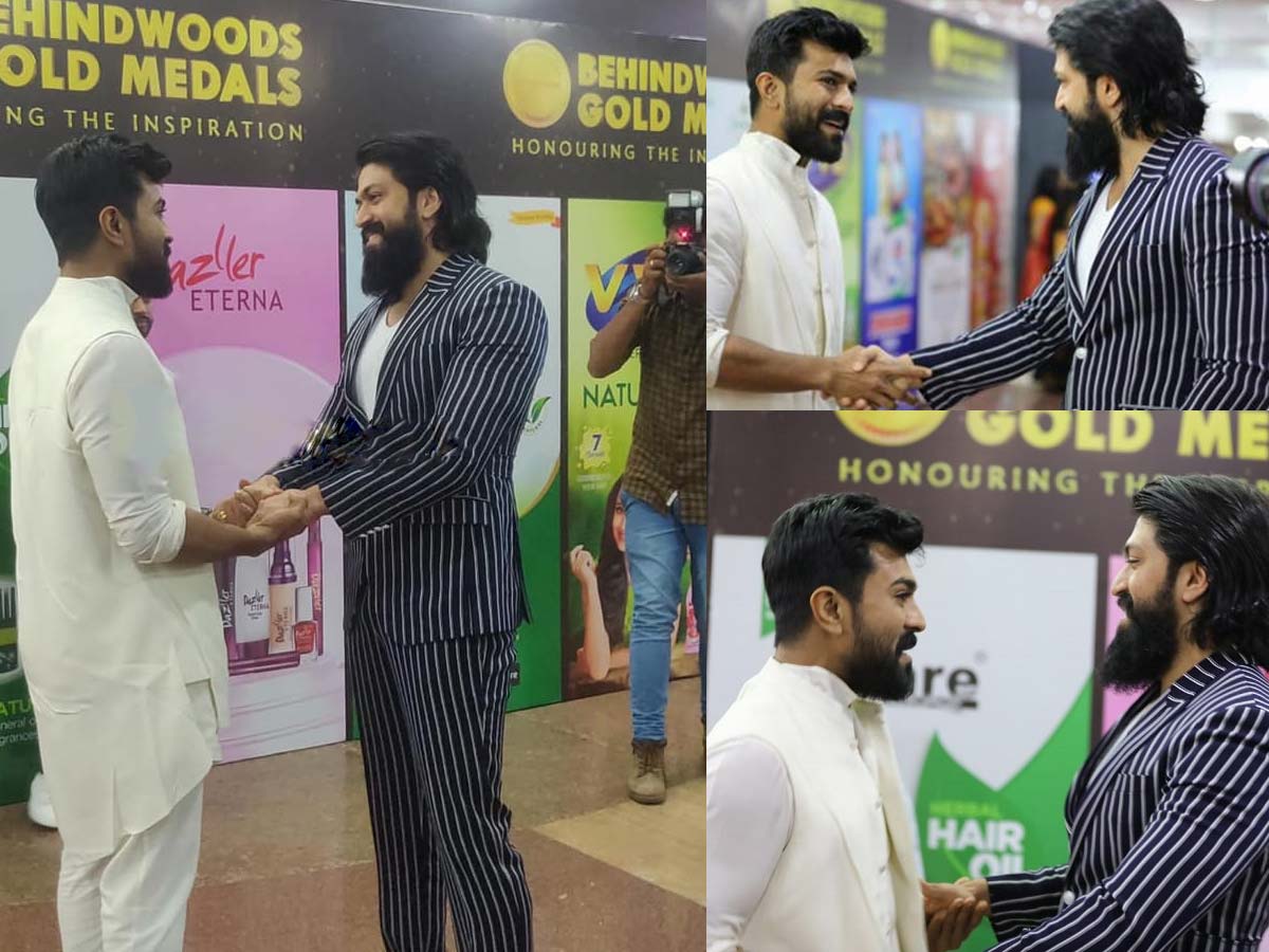Ram Charan wins People's Entertainer Par Excellence award, Yash holds his hand