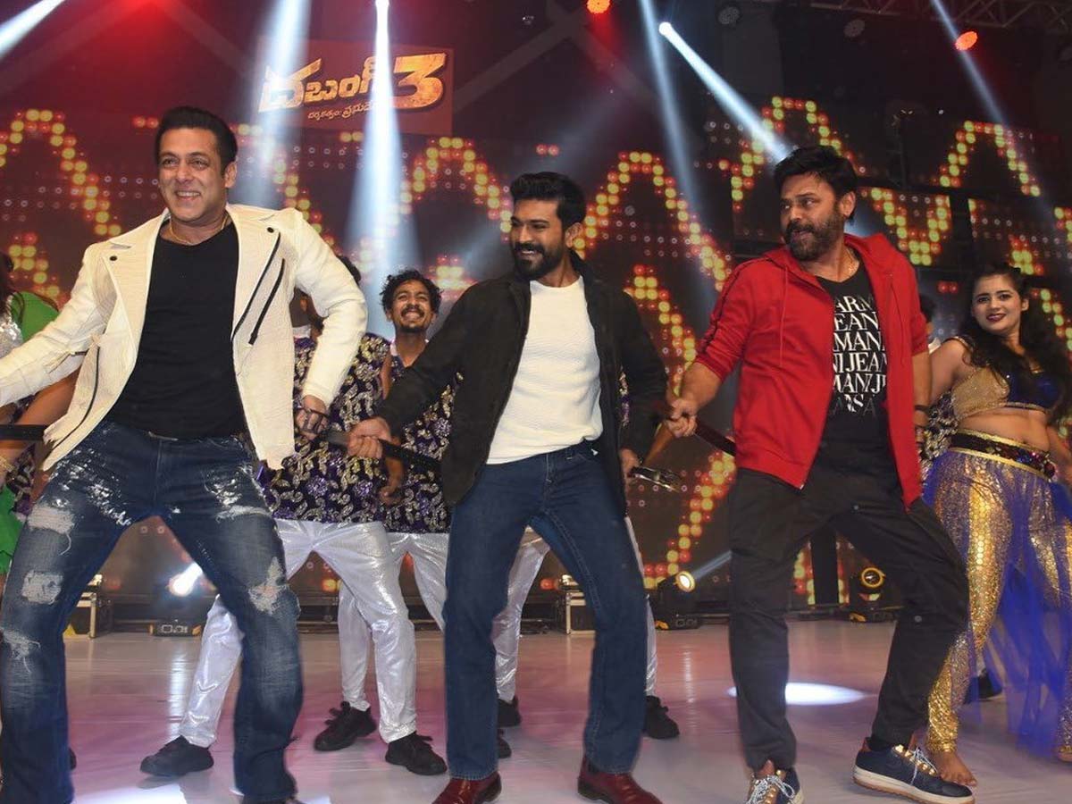 Venkatesh, Ram Charan tap their feet with Salman Khan