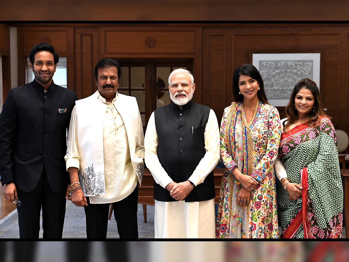 Mohan Babu family meets PM Modi