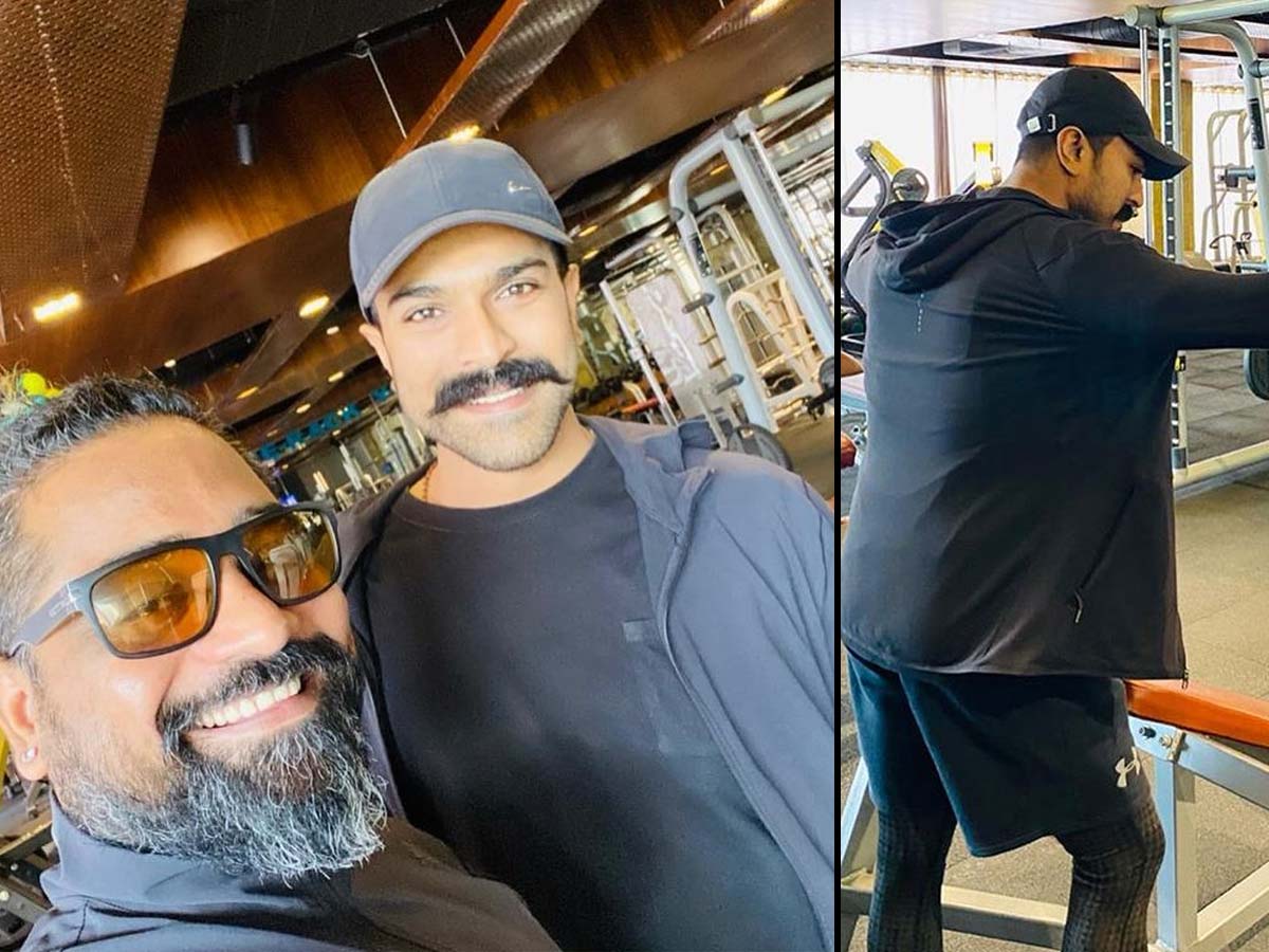 Ram Charan with RRR trainer