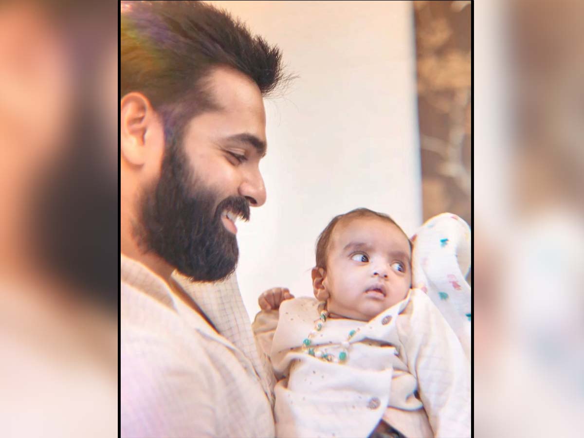 Ram Pothineni with his lil baby