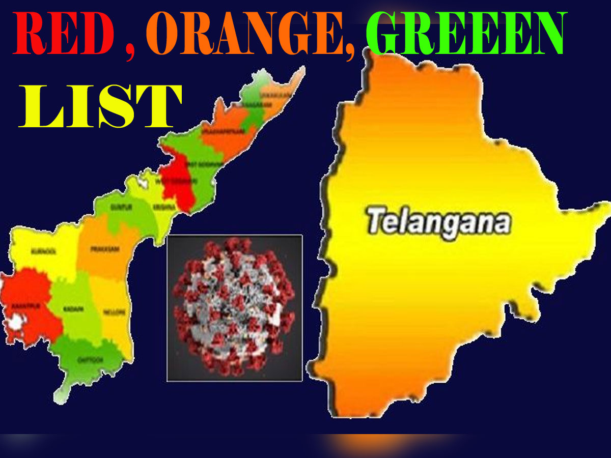 List of Red, Orange, Green Zones in AP & Telangana
