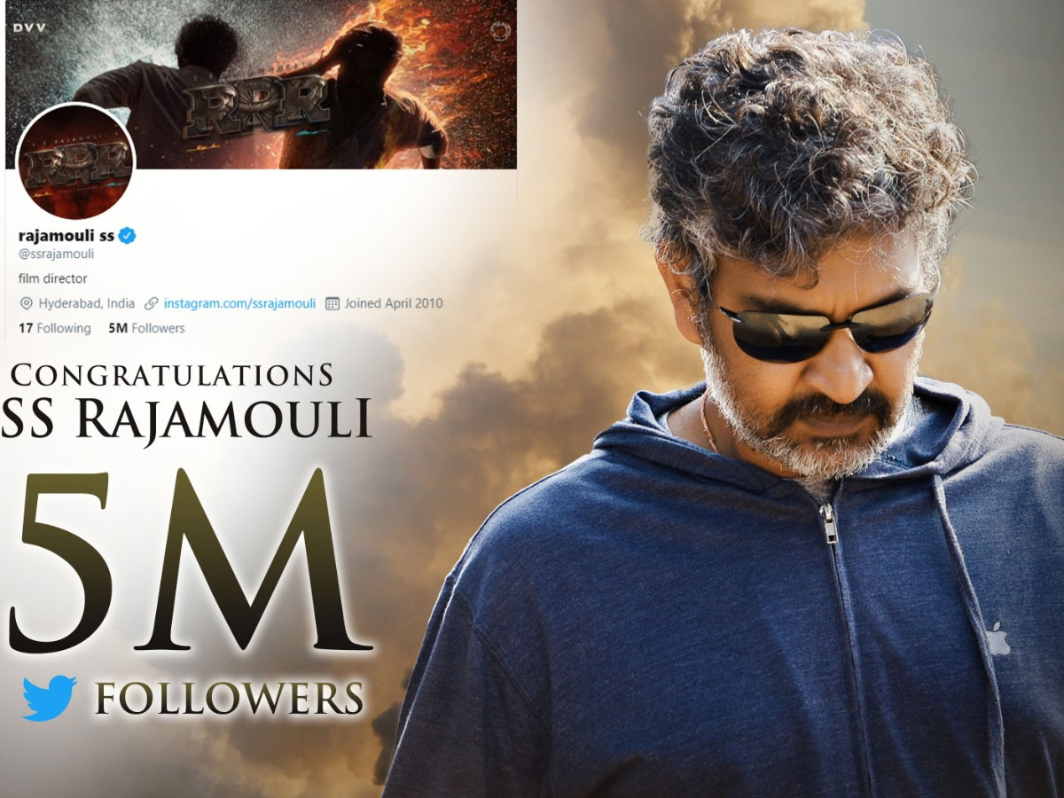 Scale new heights! Rajamouli earns 5 Million followers on Twitter