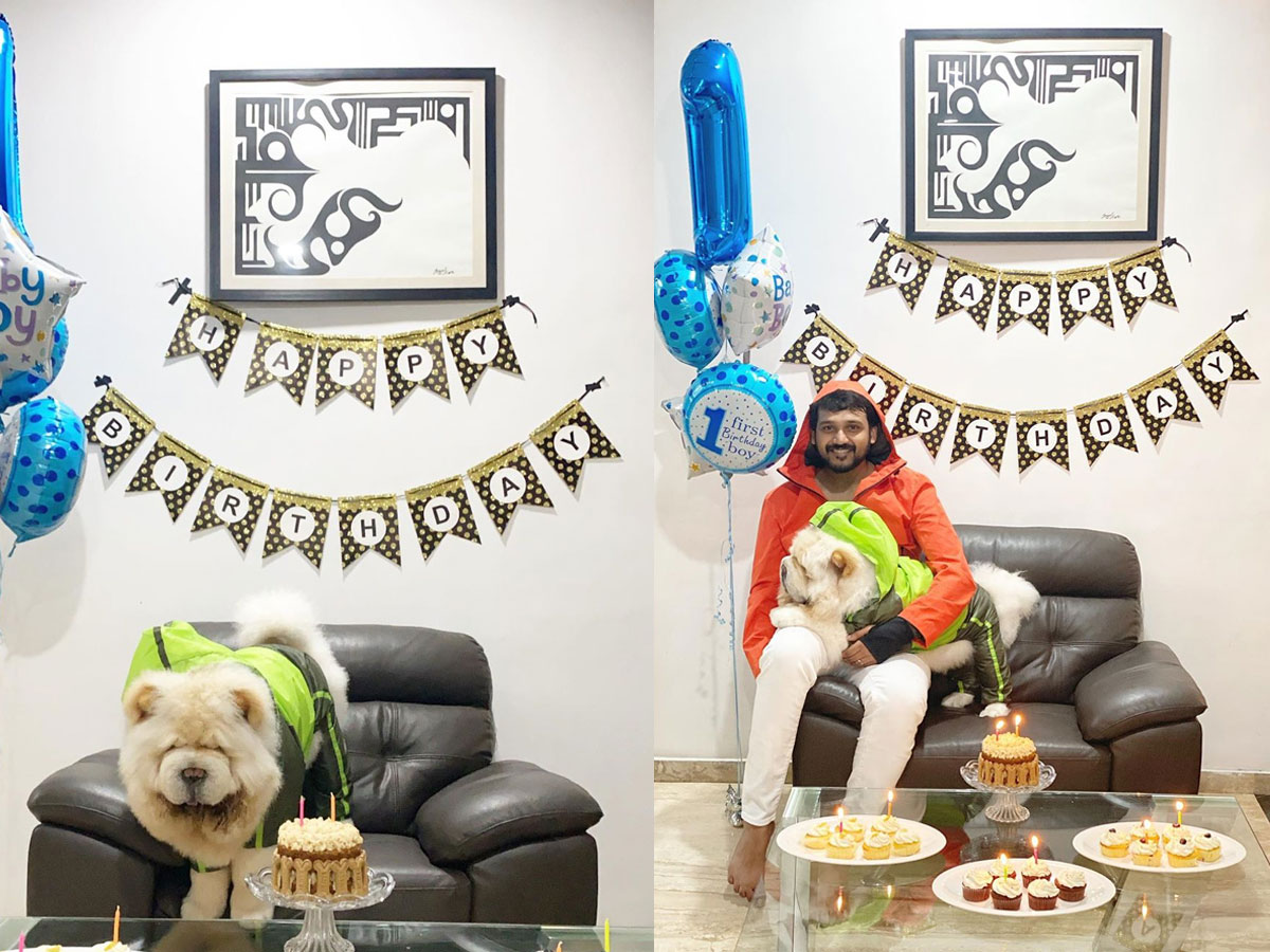 Bellamkonda celebrates his Pet's first birthday
