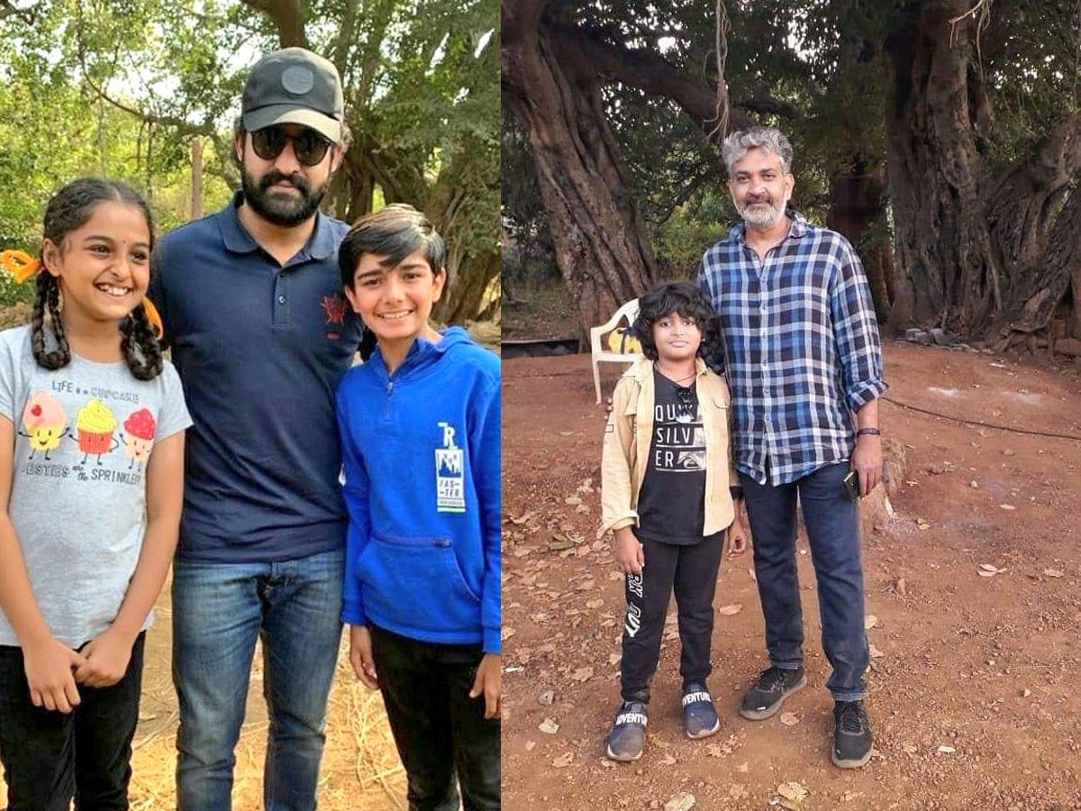 Younger Version of Jr NTR, Ram Charan and Alia Bhatt in RRR