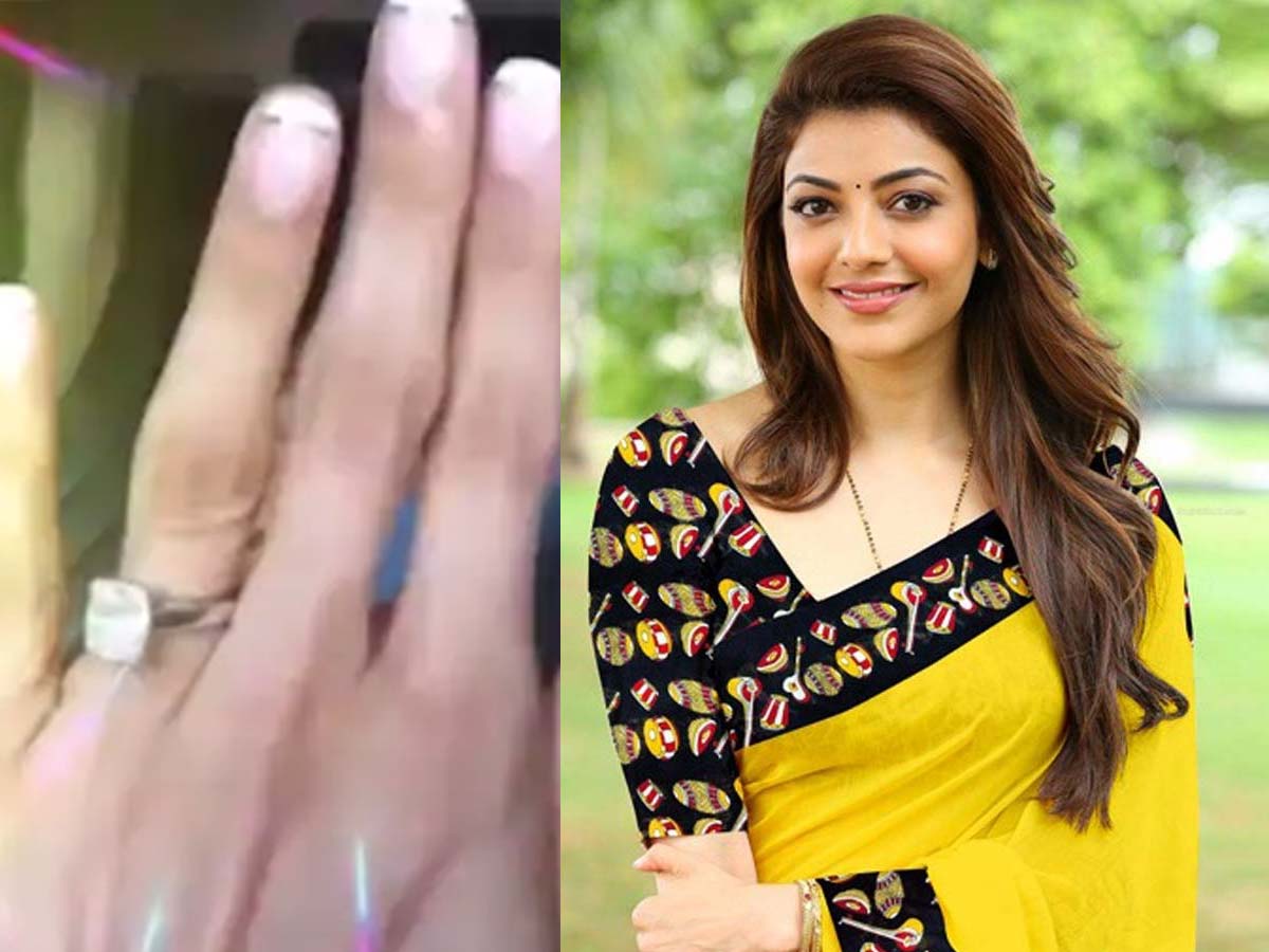Kajal Aggarwal flaunts diamond engagement ring
