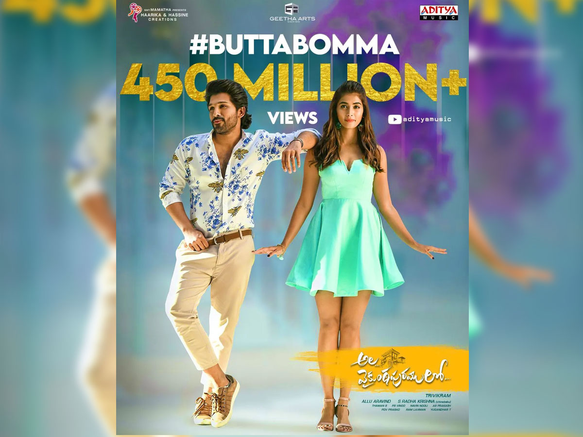 Allu Arjun Butta Bomma clocks 450 million views and 3 million likes