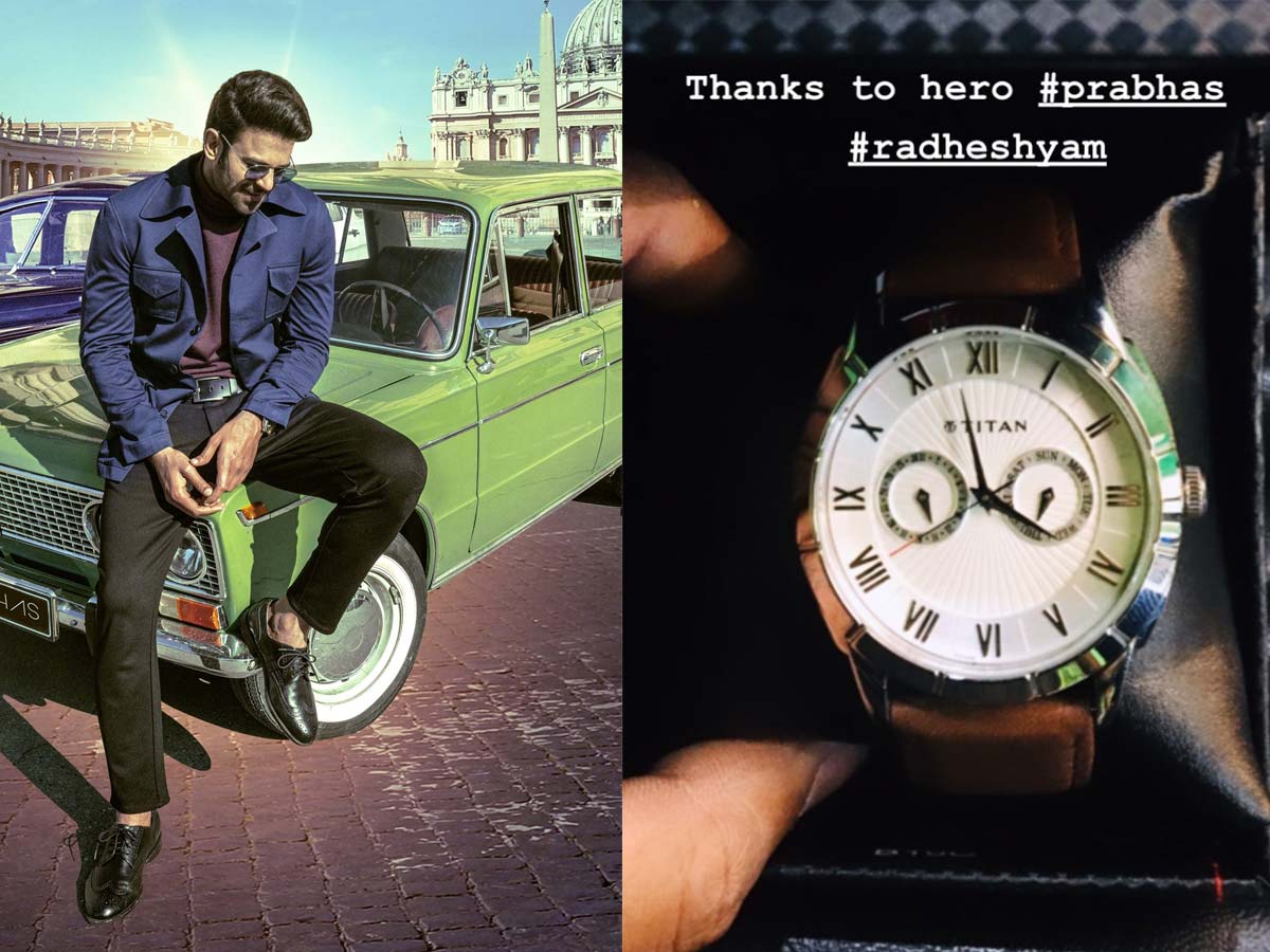 Kind hearted Prabhas gifts wristwatches to Radhe Shyam team