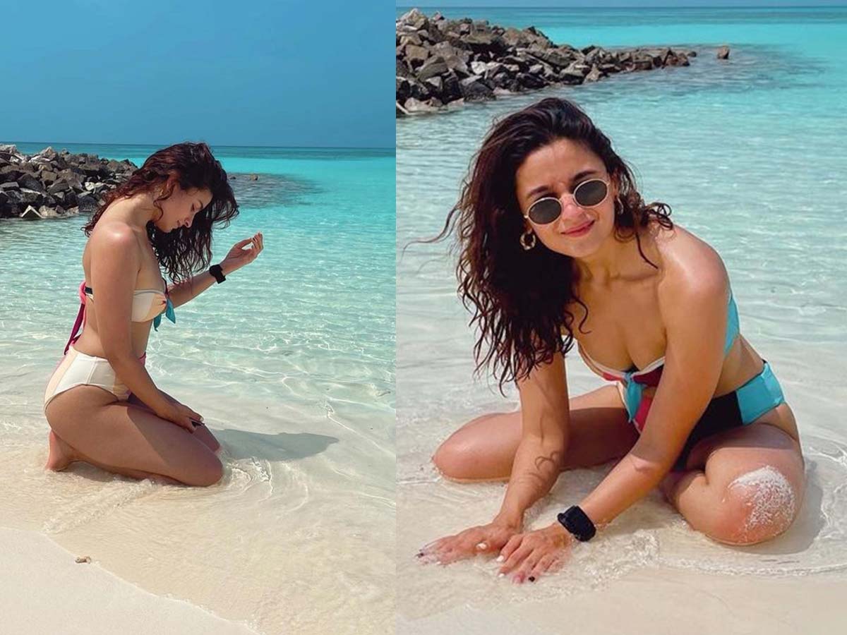 Alia Bhatt chilling in bikini and showing curvy figure