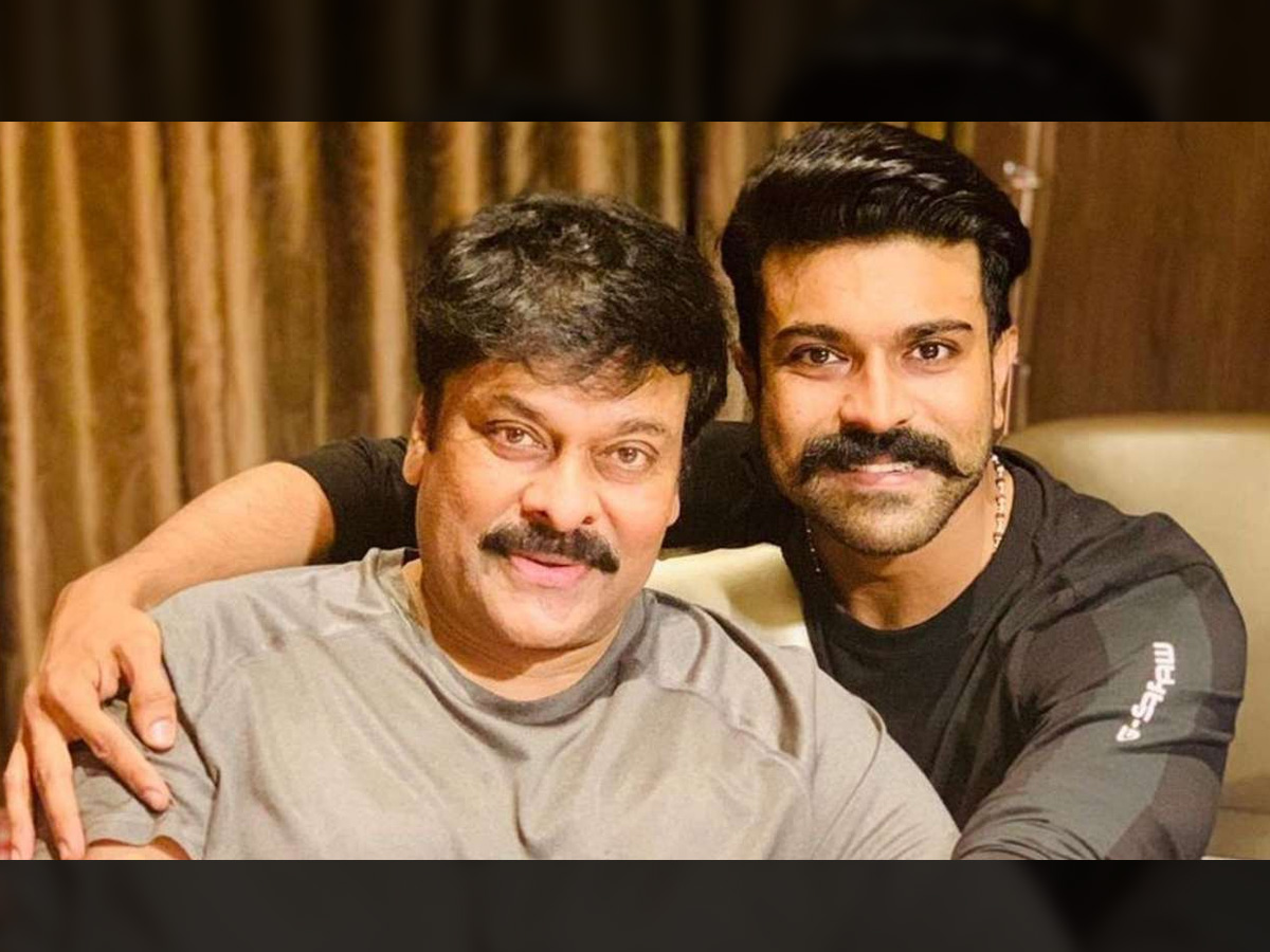 Now its  Acharya time for Ram Charan and Chiranjeevi action