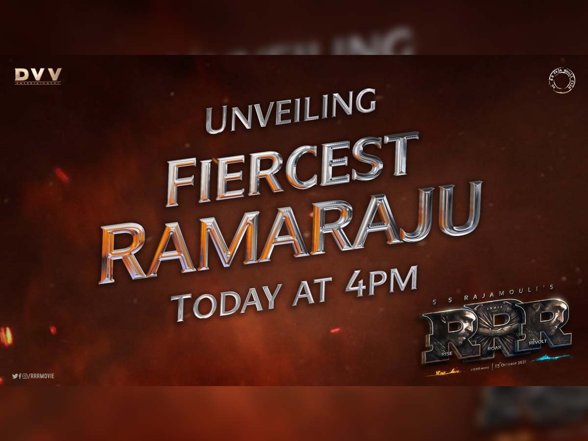 Ram Charan Alluri Sitharamaraju look from RRR to load today at 4 pm