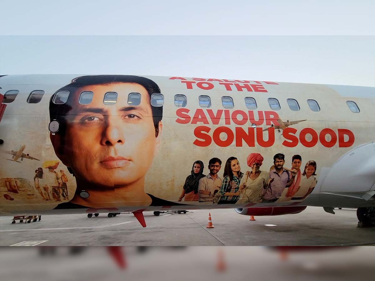 Sonu Sood becomes the first Indian actor to have a special livery dedicated to him by domestic airline