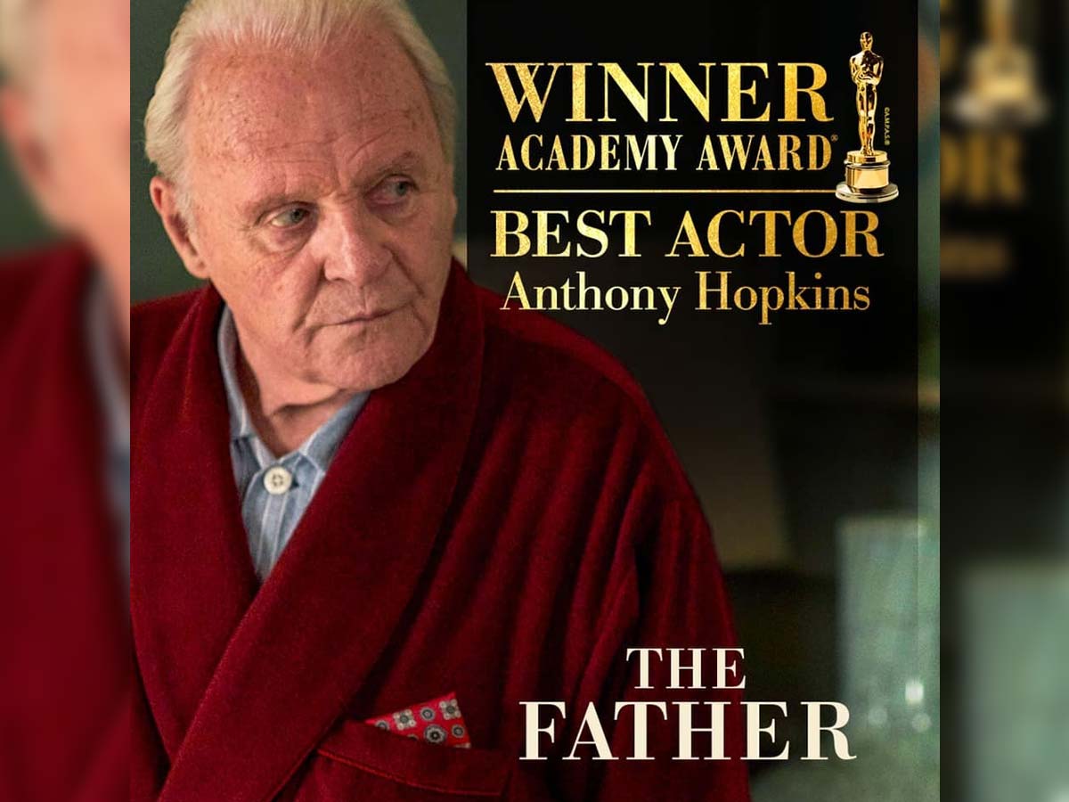 Oscars 2021 : Anthony Hopkins wins best actor award for The Father