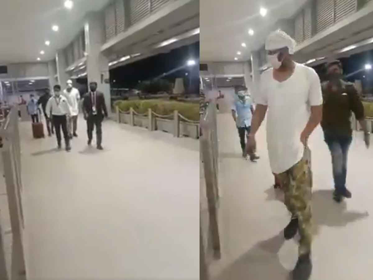 Prabhas swag in his own style at airport