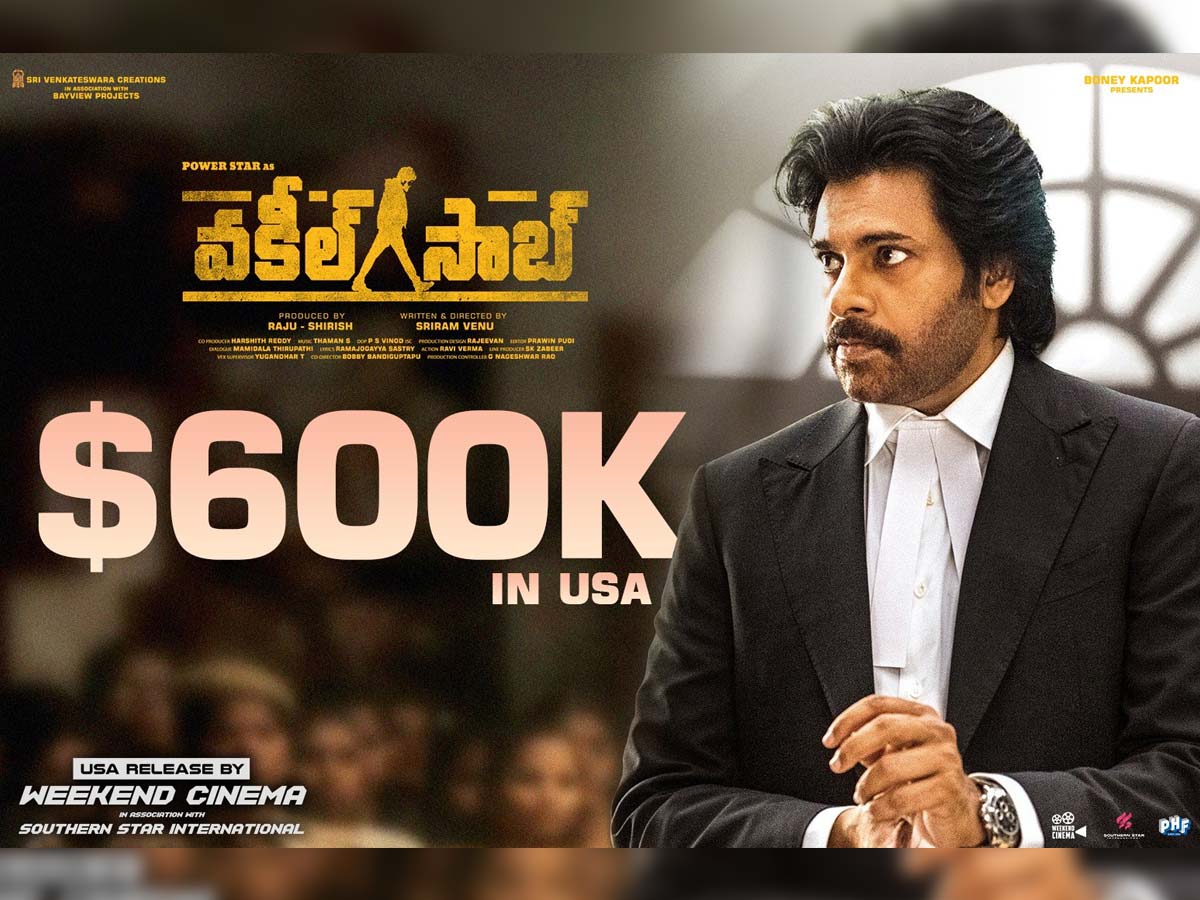 Vakeel Saab hits 600K in its first 3 days