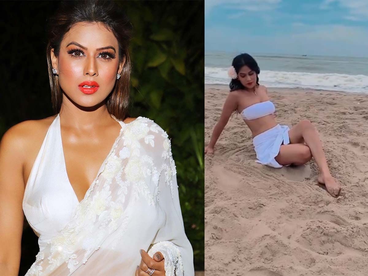 Nia Sharma H*t video in white bikini