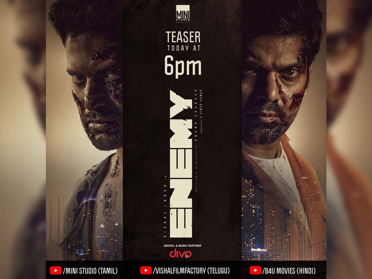 Vishal and Arya Enemy teaser today evening