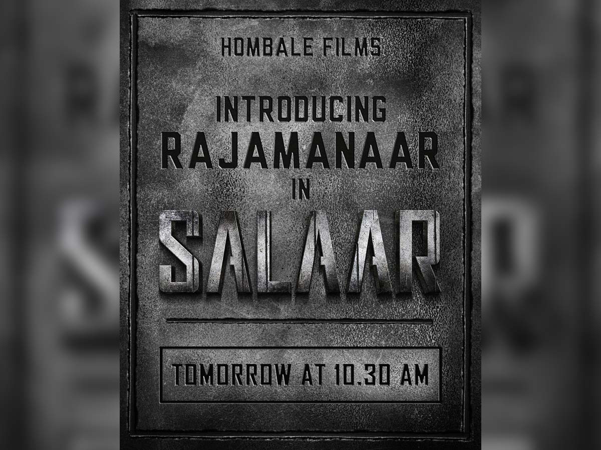 Official: Rajamanaar from Salaar tomorrow