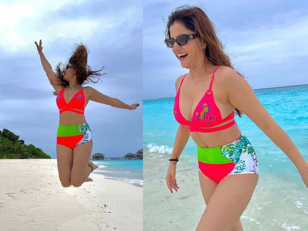 Bikini girl Rubina Dilaik turns beach queen