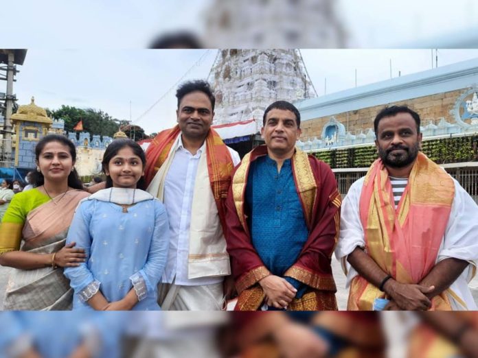 Dil Raju and Vamsi Paidipally visit Tirumala Thirupathi devasathanam