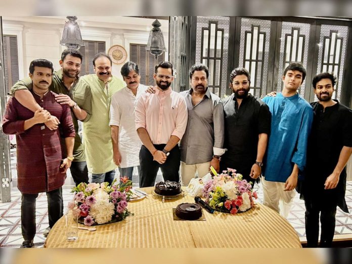 Finally Chiranjeevi shares Sai Dharam Tej face First Pic after accident