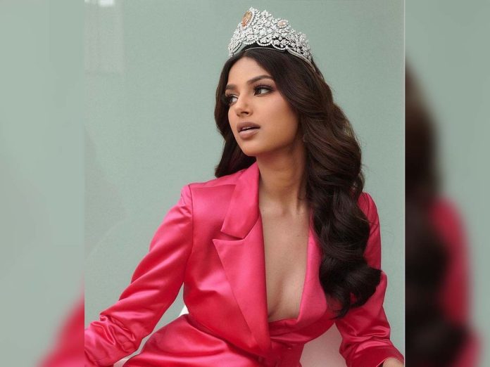 Miss Universe 2021 Harnaaz Kaur Sandhu goes braless