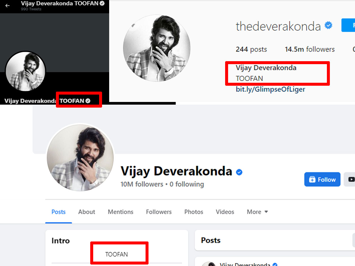 Viral : Vijay Devarakonda added 'TOOFAN' to his name on social media. What is it about?