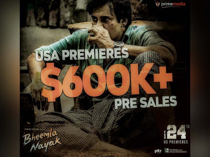 Bheemla Nayak pre sales at present in USA is $610k from 325 locations
