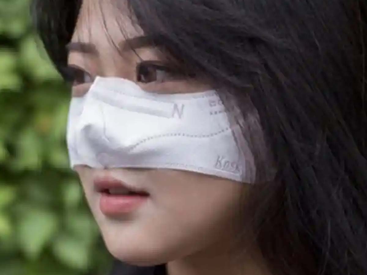 South Korea introduced a mask that covers only nose while eating