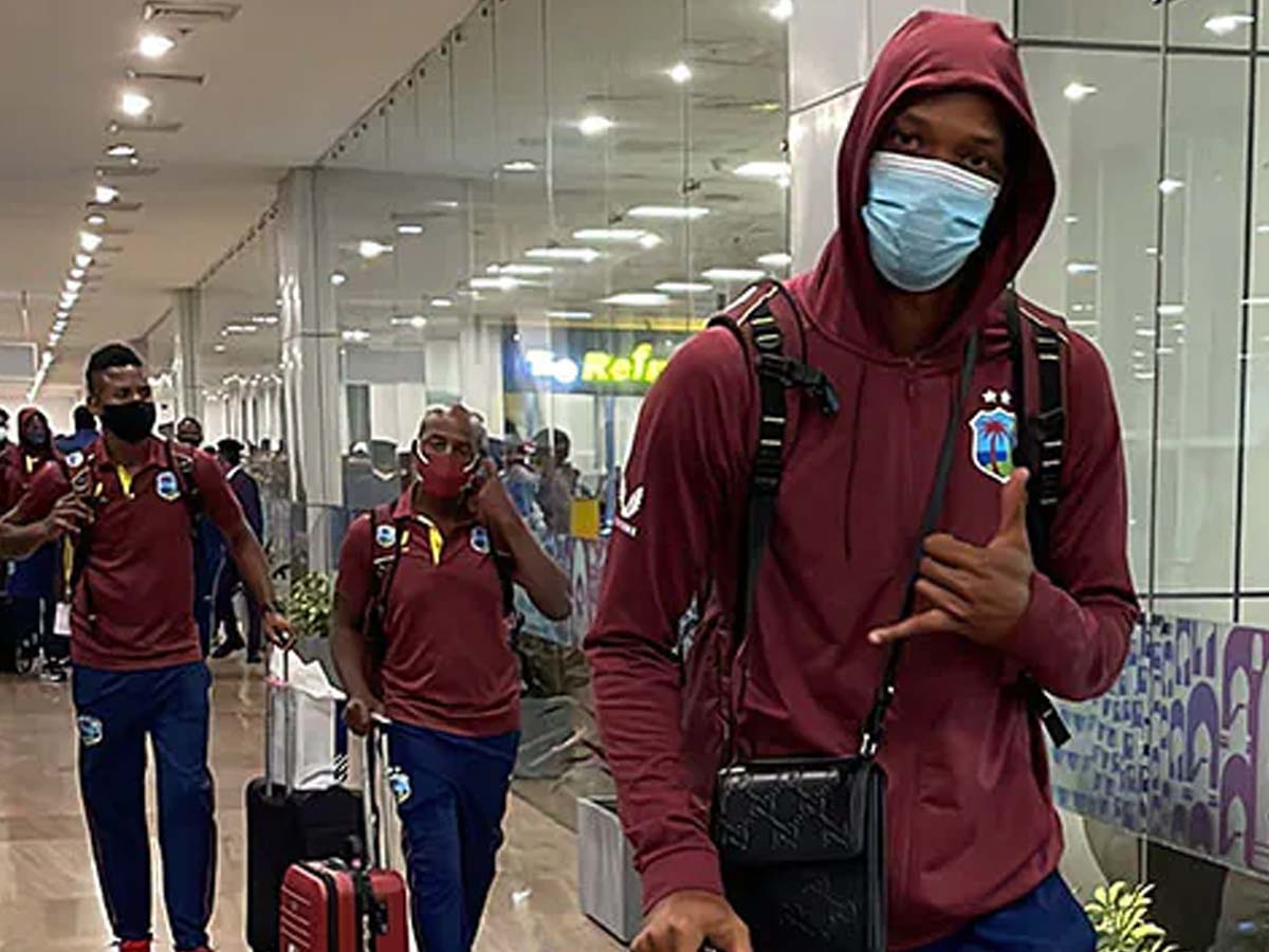 Team West Indies arrived Ahmedabad for limited over series against India