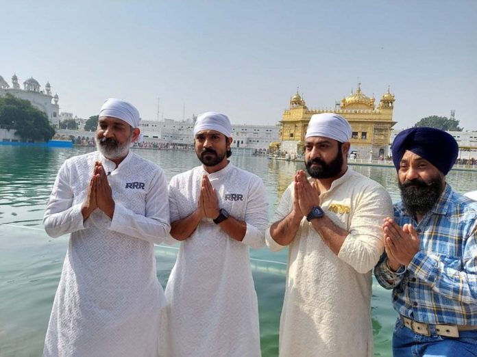 RRR trio visit Golden Temple in Amritsar to seek blessings