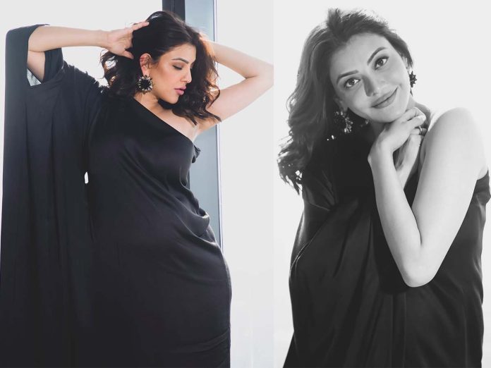 Kajal stunning look Viral In Black With Baby Bump..!