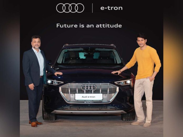 Mahesh Babu poses with Audi electric car - Dynamic, inside and out