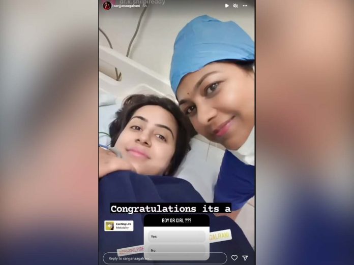 Sanjjanaa Galrani delivers baby boy